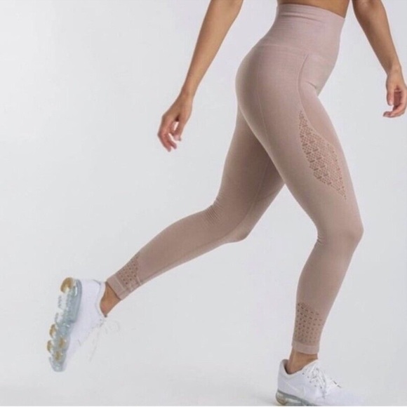 Gym shark  High-Waisted Tan Leggings - Picture 2 of 3